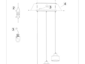 Miniatura 7 - Návod k montáži závěsné lampy s prstencem – pohled shora