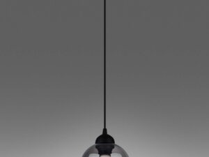 Miniatura 2 - Moderní závěsná lampa s černou konstrukcí a skleněným stínidlem