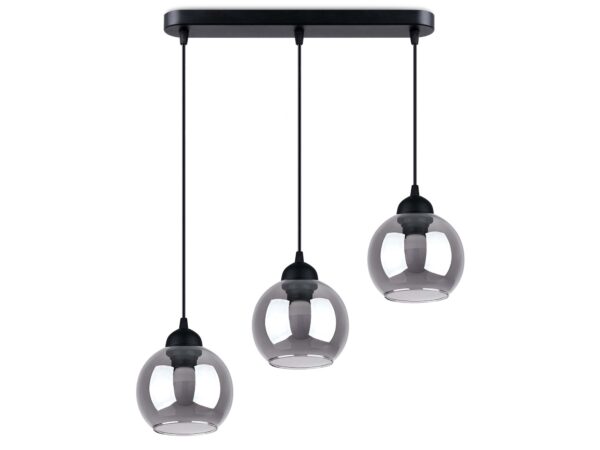 Závěsná lampa se třemi černými těly