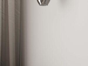Miniatura 6 - Moderní černé nástěnné svítidlo s designovým skleněným stínidlem