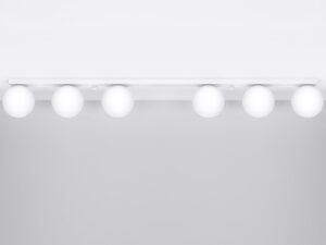 Miniatura 2 - Lampa s LED koulemi v bílé variantě na neutrálním pozadí