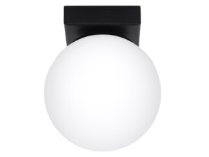 Miniatura 4 - Mléčná LED koule s černou základnou – minimalistický styl