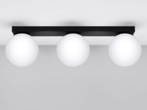 Miniatura 5 - Černá lišta se třemi stejnými LED koulemi – aranžérský detail