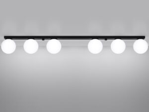 Miniatura 6 - Stropní lampa s pěti LED koulemi na černé liště