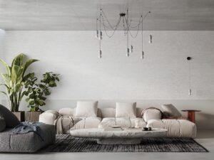 Miniatura 5 - Industriální spider lampa s kabely vedenými na háčcích