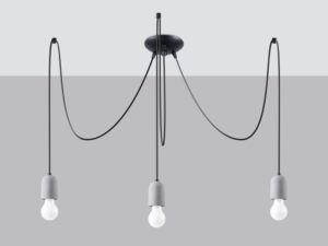 Miniatura 1 - Industriální lampa s kabely a betonovými závěsy, symetrické uspořádání
