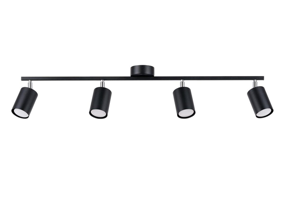Elegantní černý stropní svítidlo LUMINO 4L 4 LED žárovky GU10 Zveme