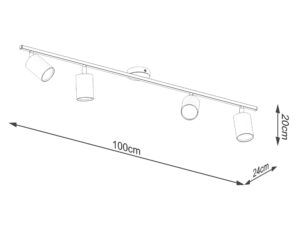 Miniatura 7 - Schéma délky kolejnicové lampy LED