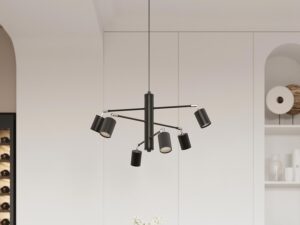 Miniatura 4 - Moderní lustr s LED reflektory v černém provedení