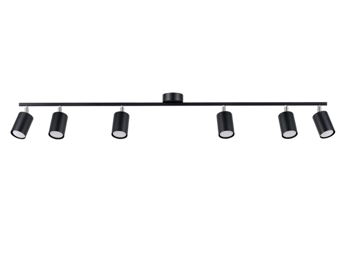 Stropní svítidlo LUMINO 6L černé ocelové 6x10W LED