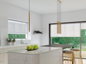 Miniatura 7 - Zlaté LED tubusy visící na černých kabelech, vizualizace