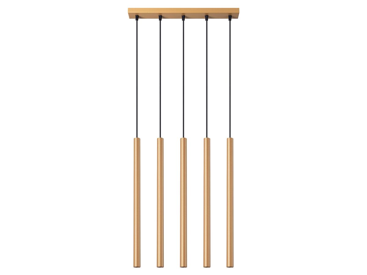 Elegantní zlatá závěsná lampa 45 cm AUREO 5L MASSIMO