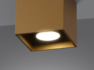 Miniatura 2 - Kostková lampa s LED reflektorem v matném zlatém odstínu