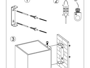 Miniatura 7 - Montážní výkres lampy LED typu kostka s označením prvků
