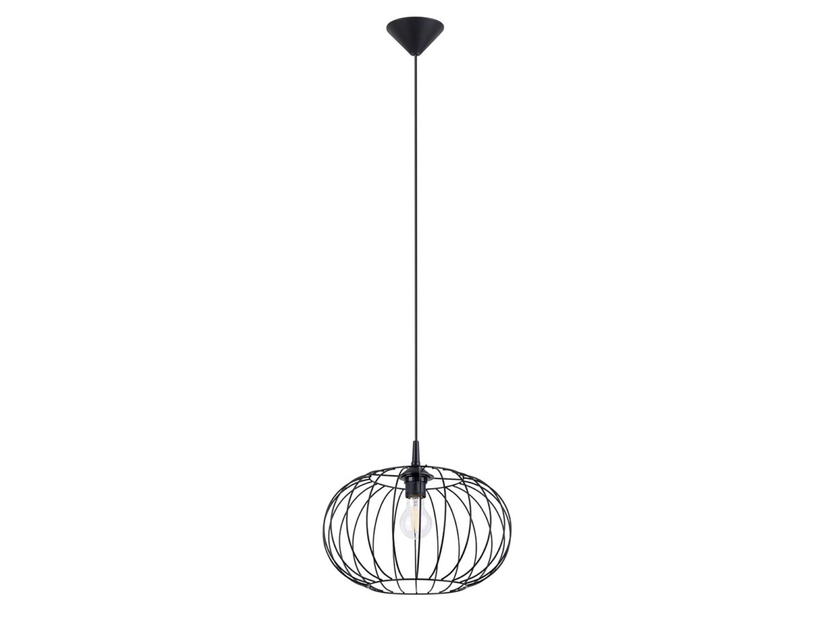 Elegantní černá závěsná lampa 86 cm TSUNAMI BALL