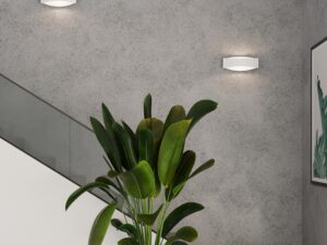 Miniatura 6 - Schodiště s černými LED nástěnnými světly a betonovou stěnou