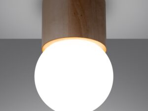Miniatura 2 - Stropní lampa s LED koulí namontovaná na šedé stěně