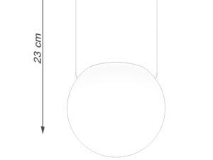Miniatura 7 - Rozměrové schéma svítidla s stínidlem 12 cm a výškou 20 cm