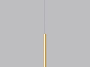 Miniatura 3 - Jednotlivá zlatá LED lampa zavěšená v minimalistickém interiéru