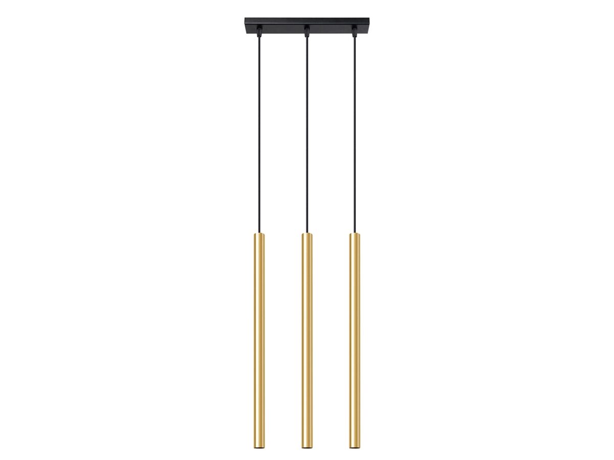 Závěsná lampa AUREO 3L Zlatý lesk 3x G9 LED 90cm