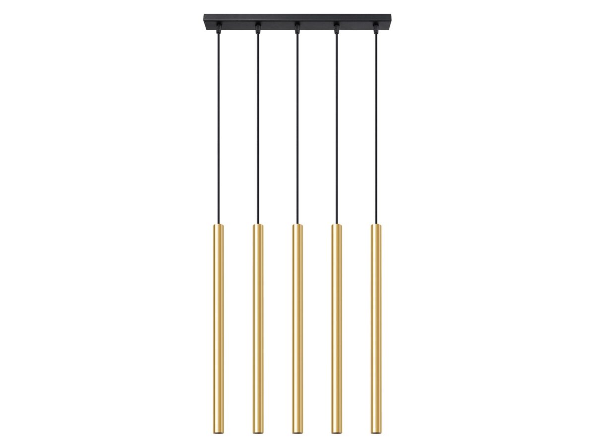 Závěsné svítidlo AUREO 5L Zlatý lesk 5x8W LED 90cm
