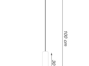 Miniatura 8 - Technický výkres lampy tubus 30 cm – délka zawiesia 100 cm