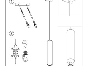 Miniatura 9 - Návod k montáži závěsné lampy typu tuba