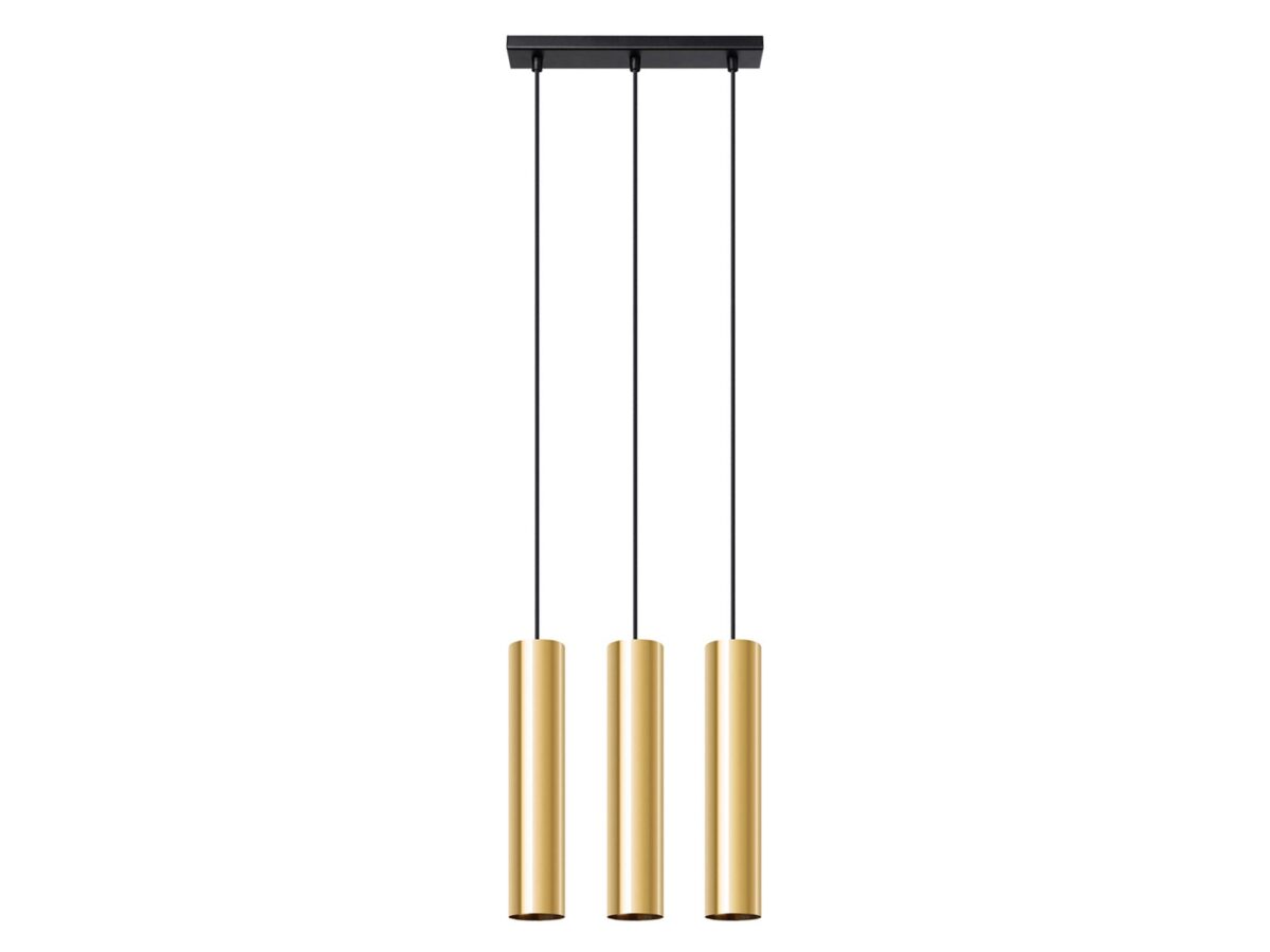 Zlatá závěsná lampa LAGUNA 3 Moderní design 3x GU10