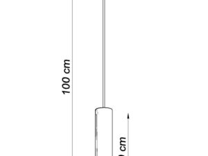 Miniatura 8 - Technický výkres závěsné lampy o délky 100 cm
