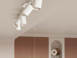 Miniatura 5 - Bílá stropní lišta se čtyřmi LED reflektory, minimalistický styl