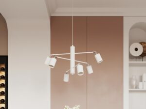 Miniatura 7 - Stropní lampa se šesti bílými reflektory, moderní styl