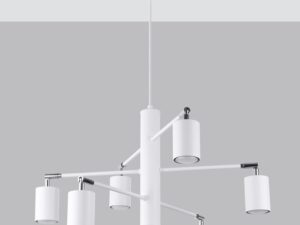 Miniatura 2 - Designové bílé svítidlo s LED reflektory v paprskovém uspořádání