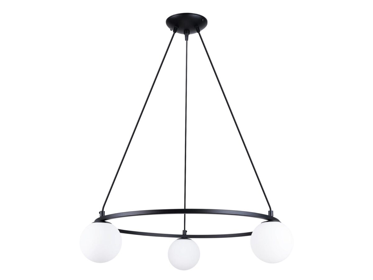 Lustr YOLA 3 černý G9 LED 65cm do obývacího pokoje