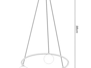 Miniatura 8 - Technický výkres kulaté závěsné lampy