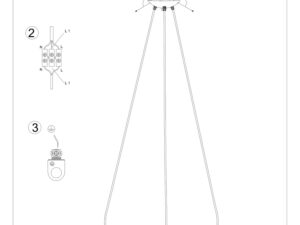 Miniatura 9 - Technické schéma montáže lampy s pěti kulistymi stínidly