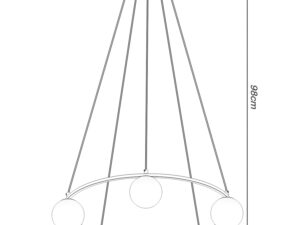 Miniatura 8 - Technický výkres lampy z stínidly kulistymi