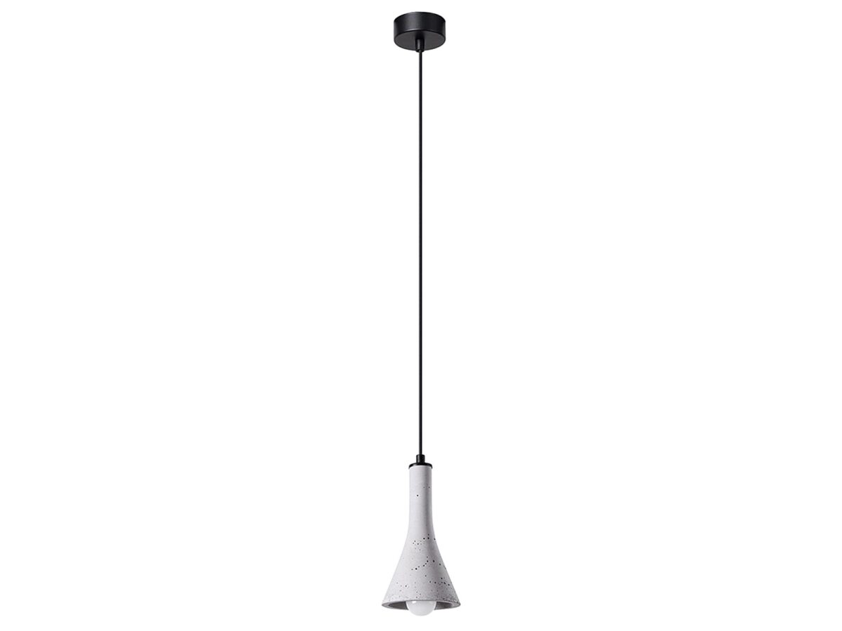Betonová závěsná lampa REALE 1 E14 šedá