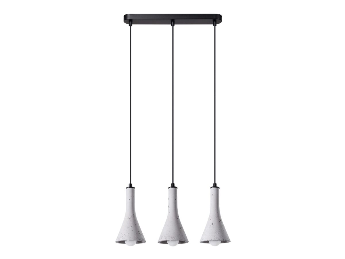 Betonová závěsná lampa šedočerná 12/22 REALE 3L