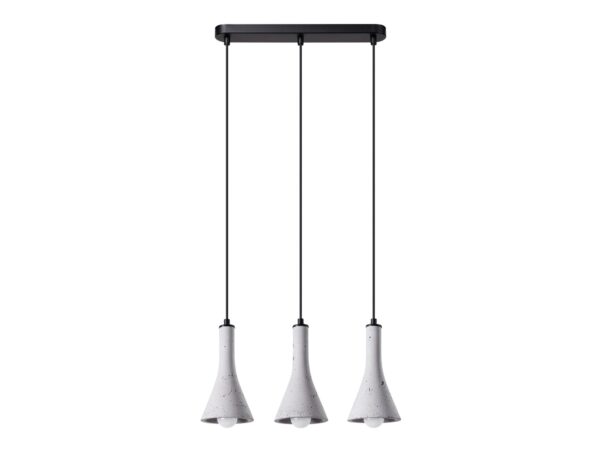 Betonová šedá závěsná lampa