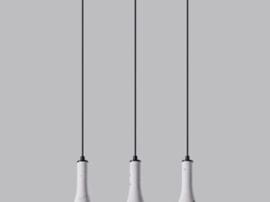Miniatura 2 - Tři lampy LED z stínidly z betonu, aranžmá industriální