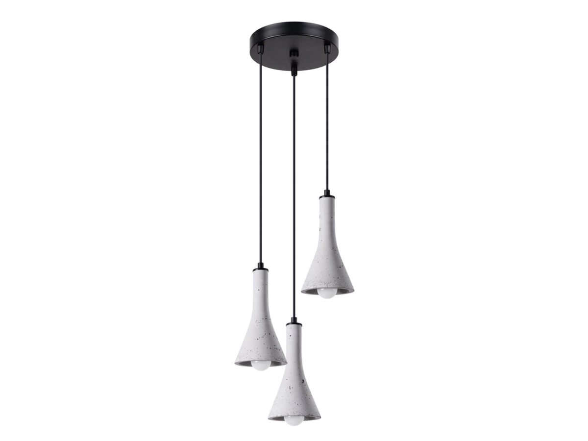 Loftová betonová závěsná lampa 12/22 REALE 3P