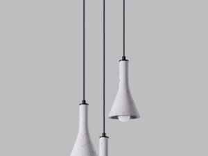 Miniatura 2 - Designová lampa se třemi betonowymi stínidly, industriální styl