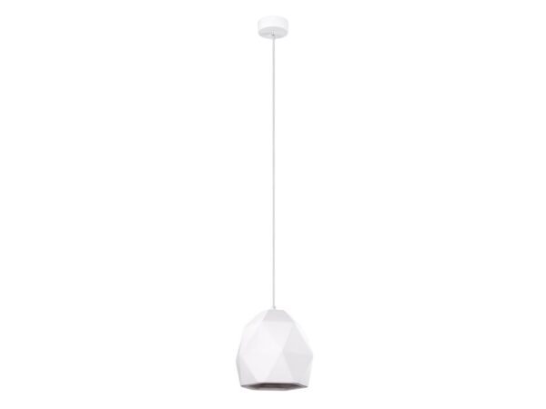 Geometrická lampa z matowym bílým povrchovou úpravou, moderní styl