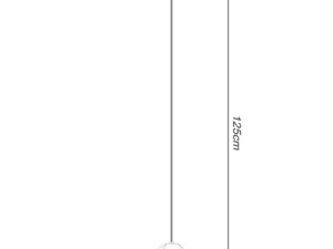 Miniatura 8 - Wymiar technický bílé závěsné lampy o geometrycznym tvaru