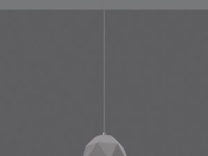 Miniatura 3 - Bílá závěsná lampa v geometrycznym stylu, minimalistické interiér