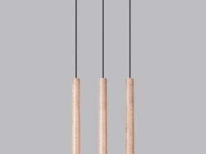 Miniatura 2 - Designová lampa se třemi světelnými body, dřevo lite