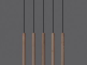 Miniatura 3 - Lampa s pěti dřevěnými zwisami LED