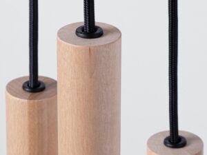 Miniatura 4 - Detail na cylindryczne klosze ze dřeva masivního, styl přírodní