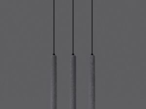 Miniatura 3 - Trojitá závěsná LED lampa z betonowymi stínidly, industriální styl
