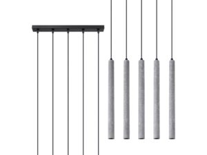 Miniatura 1 - Lampa s pěti cylindrami z betonu, styl surowy loftový